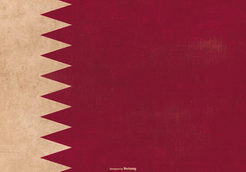 Grunge Flag of Qatar - Kostenloses vector #389089